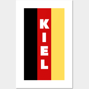 Kiel City in German Flag Vertical Posters and Art